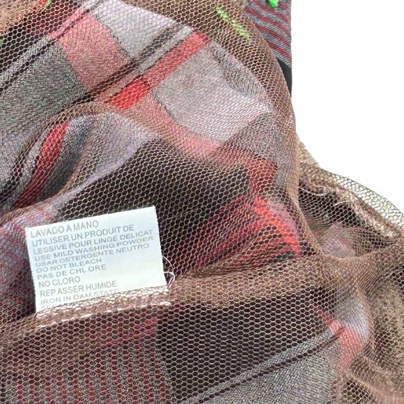 Forla Paris Dress Size Medium Patchwork Embroidered Bubble Hem Cotton Boho Knit - Picture 11 of 13